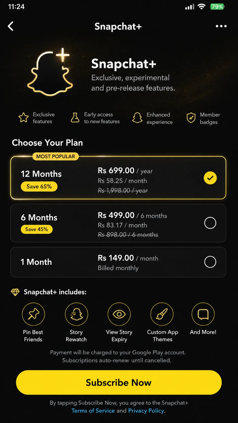 Select your preferred plan