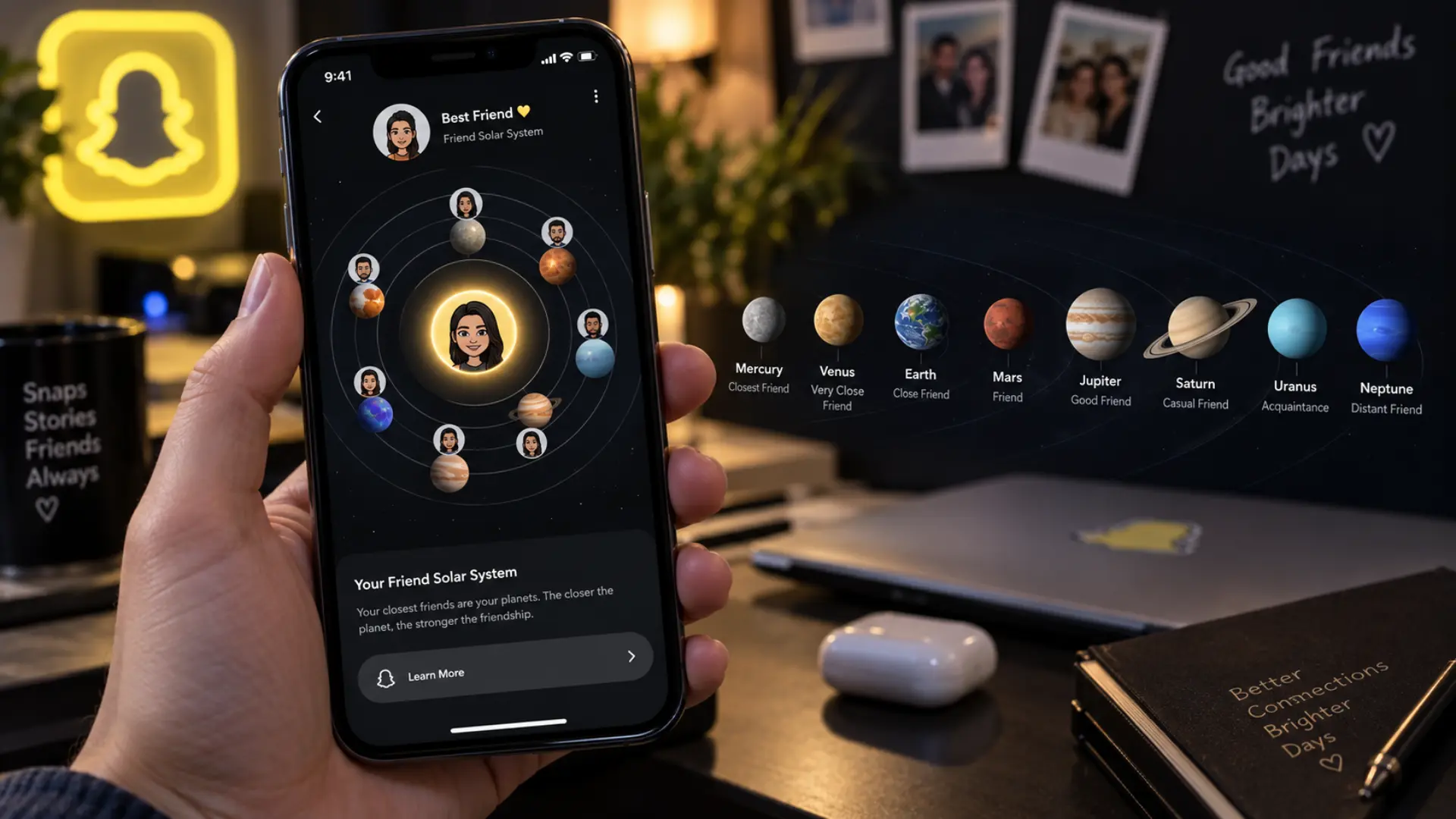 Snapchat Planets and Friend Solar System feature