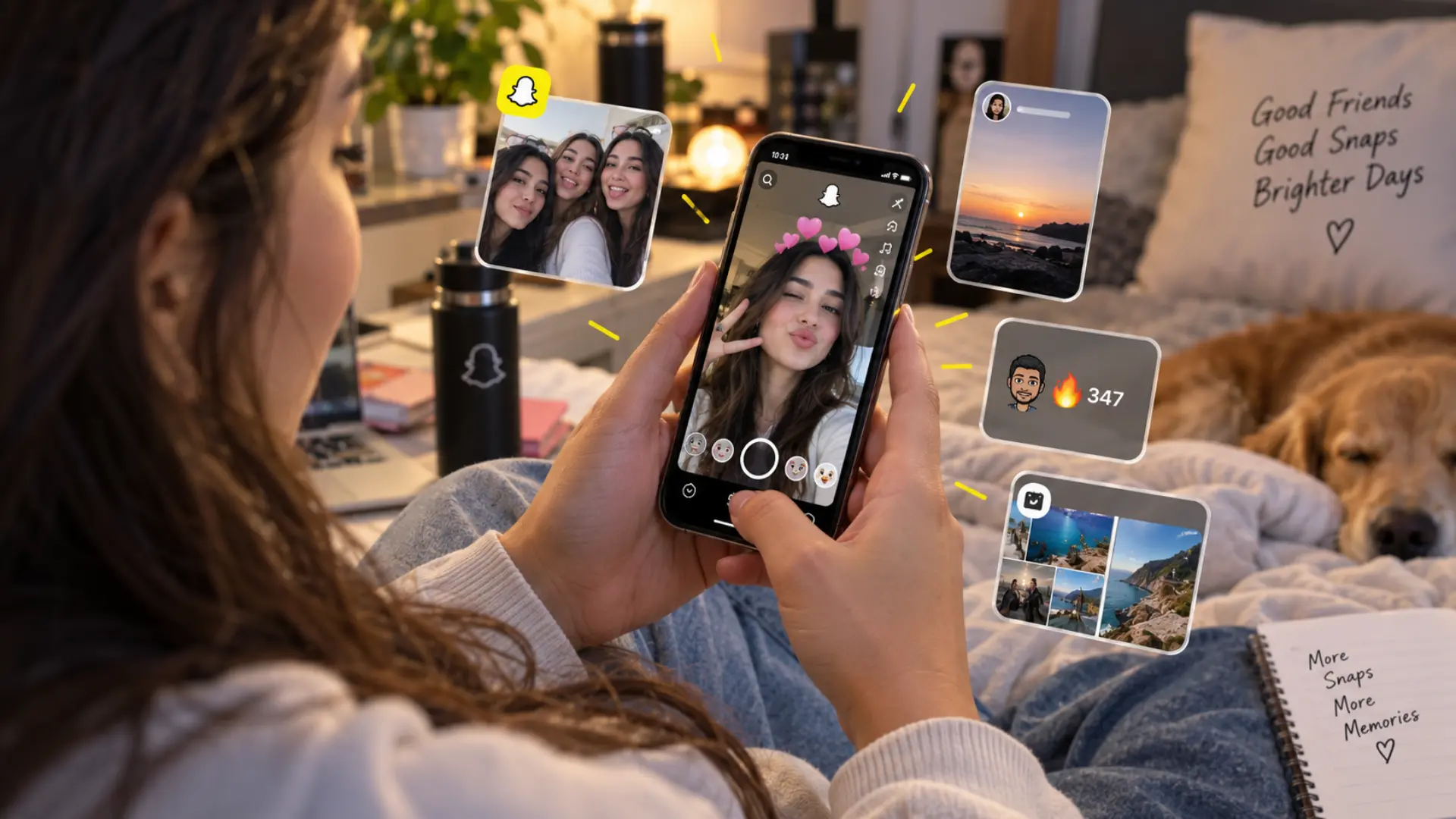 Snapchat Snaps Stories Streaks and Memories features